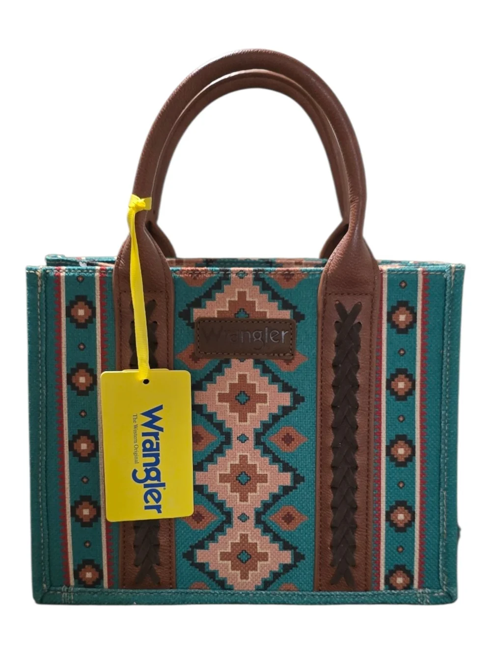 NWT Wrangler Blue-Teal Southwestern Pattern Crossbody Bag
